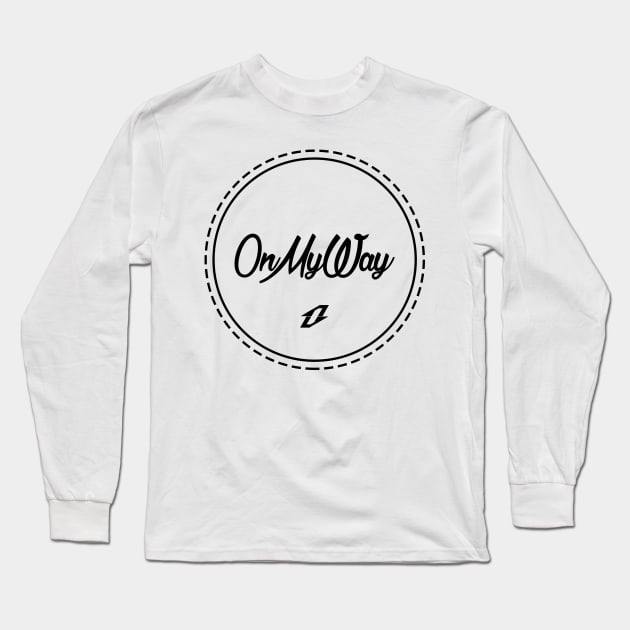 OnMyWay Clean Black Circled Version Long Sleeve T-Shirt by OMW